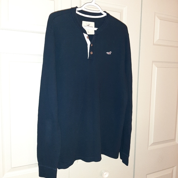 Hollister Other - Hollister blue long sleeve textured shirt for men